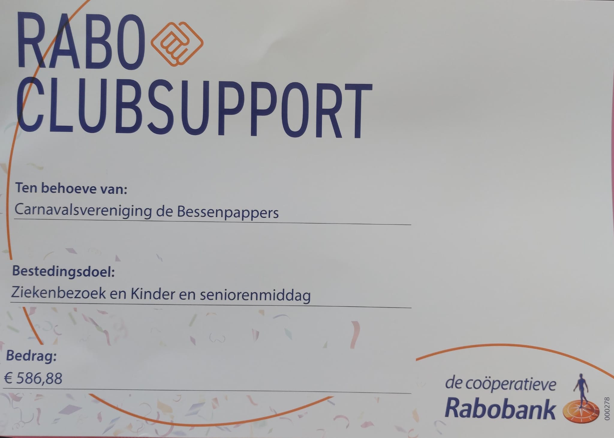 Rabo Clubsupport resultaat